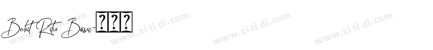 Buket Retro Basic字体转换